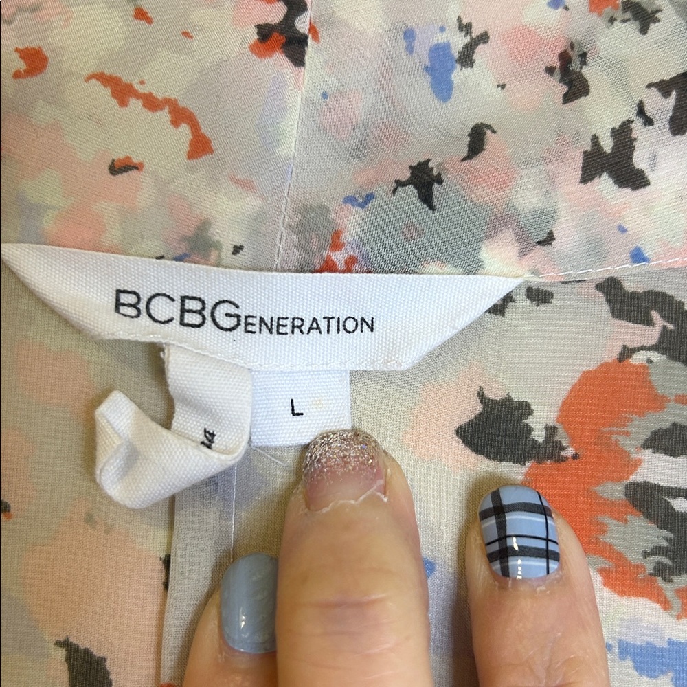 Bcbgeneration Multicolor Abstract Pattern Sheer K… - image 2
